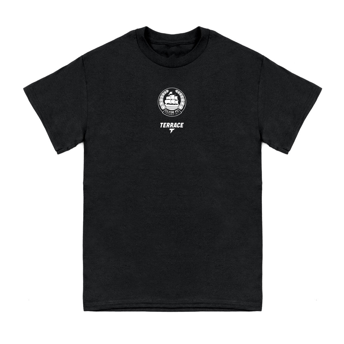 Clyde FC Mono x Terrace Black T Shirt